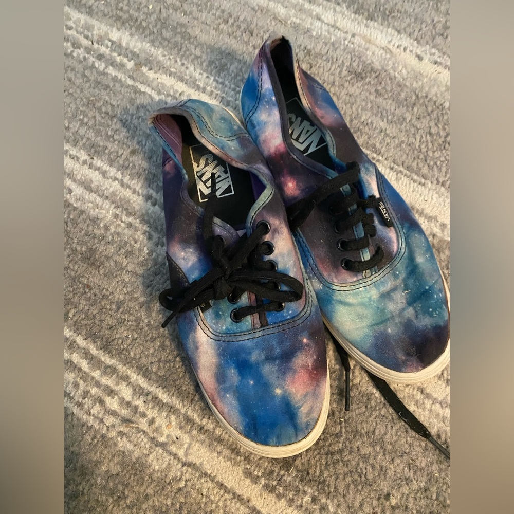 Midnight tie die vans